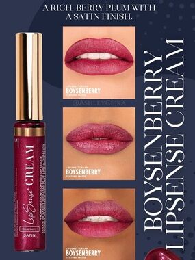 LipSense Boysenberry Cream Satin Liquid Lipstick - Berry Plum